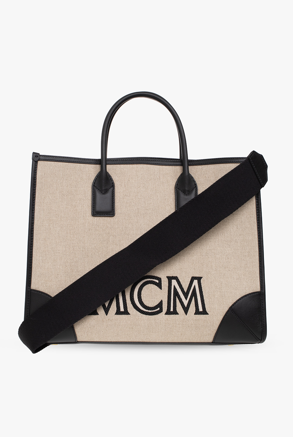 Large black mcm on sale tote